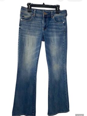 American Eagle Kick Boot Jeans Women’s 12 Regular Blue Denim Super Stretch Boho